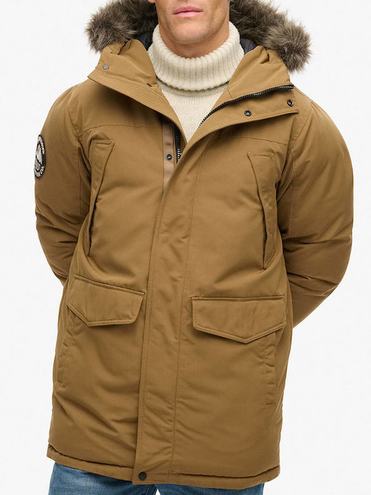 Superdry Winter Jacket Parka Brown