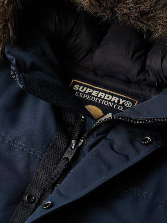 D3 Ovin Everest Winter Jacke Parka Marineblau