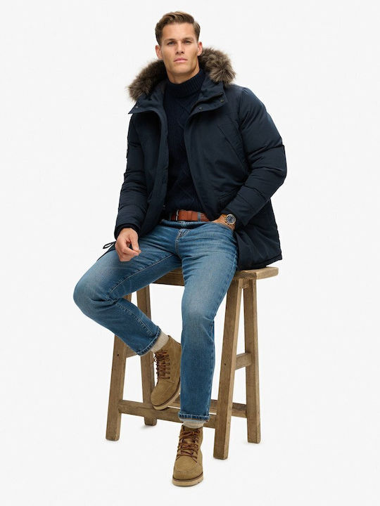 D3 Ovin Everest Winter Jacke Parka Marineblau