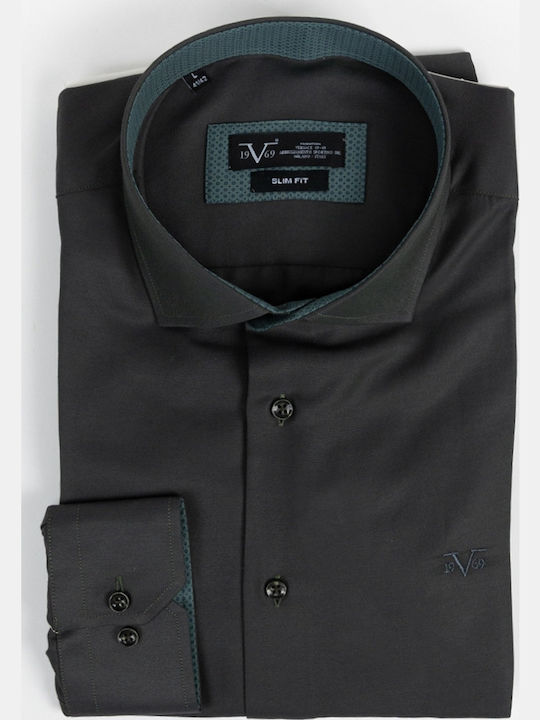 Long-sleeved Cotton Shirt Gray