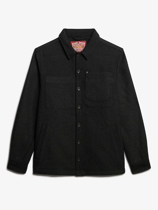 Superdry Overshirt Hemd Schwarz