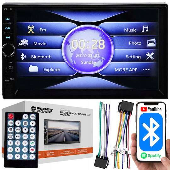 7-inch 2din Touchscreen Video Player 4 X 50w Model Wds-30 Bluetooth Handsfree Radio Mp3 Wma Mp4 Aux Card Remote Control Reverse Camera Function