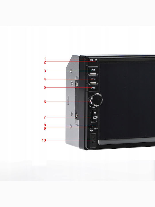 7-Zoll 2-DIN Touchscreen-Videoplayer 4 x 50W Modell WDS-30 Bluetooth Freisprecheinrichtung Radio MP3 WMA MP4 AUX Kartenfernbedienung Rückfahrkamera-Funktion