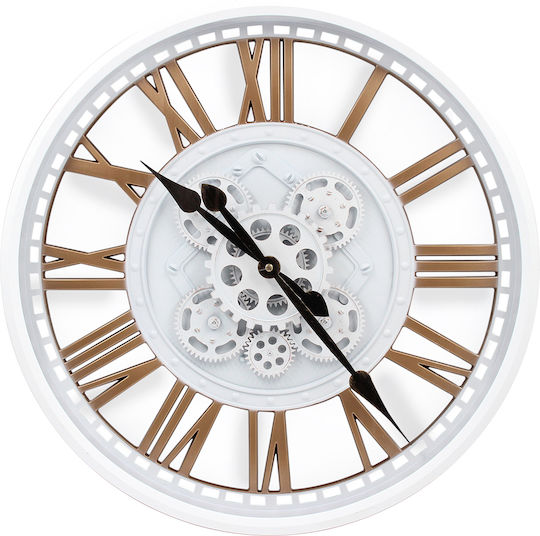Keskor Wanduhr Kunststoff Weiß Ø51cm