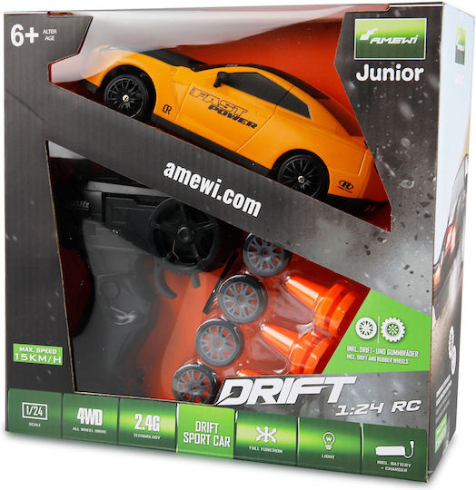 Amewi Sport Remote Controlled Car Drift 4WD Yellow
