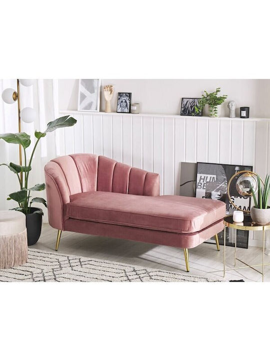 Berwyn 677 Șezlong Modern Din Catifea Roz 75x76x150cm 518316BEL