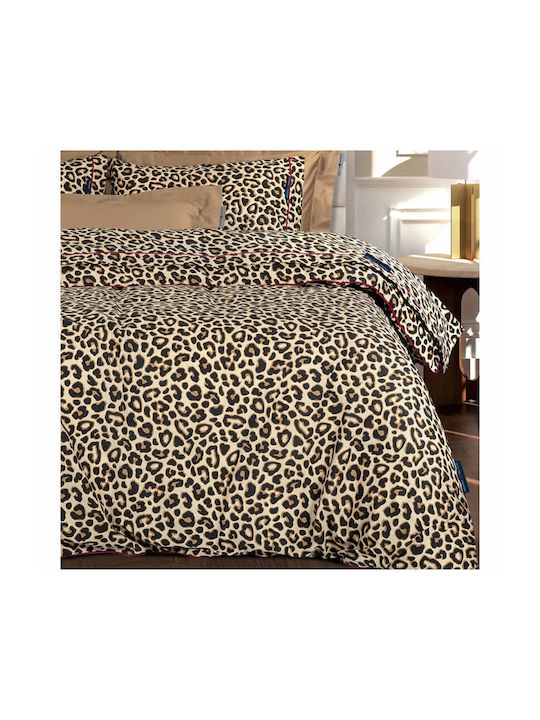 Greenwich Polo Club Duvet Cover Set Queen with 2 Pillowcases 220x240 Essential 2218 206000202218 Black-beige-ochre