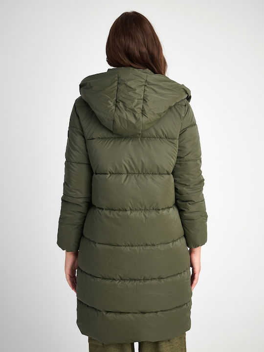 Verity Women's Long Lifestyle Jacket for Winter Green