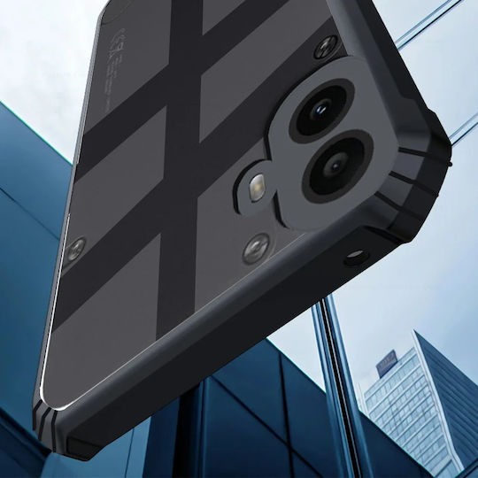 Калъф против изпускане за Nothing Cmf Phone 1, хибриден, черен