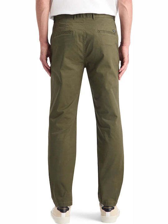 Stuart Παντελόνι Chino Ελαστικό σε Slim Εφαρμογή Χακί