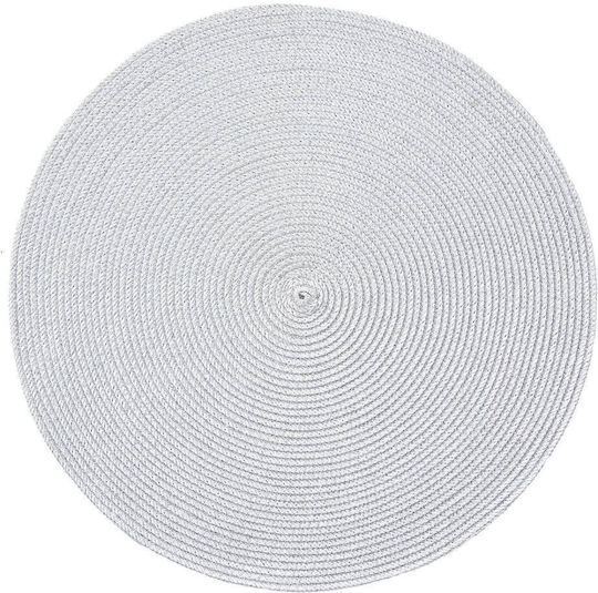 Butlers Round Metallic Placemat Silver 38cm