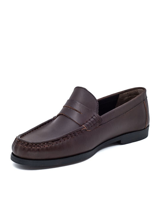 Leder Herren Mokassins in Braun Farbe