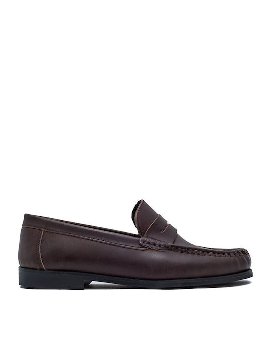 Leder Herren Mokassins in Braun Farbe