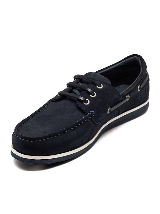 Δερμάτινα Ανδρικά Boat Shoes σε Μπλε Χρώμα