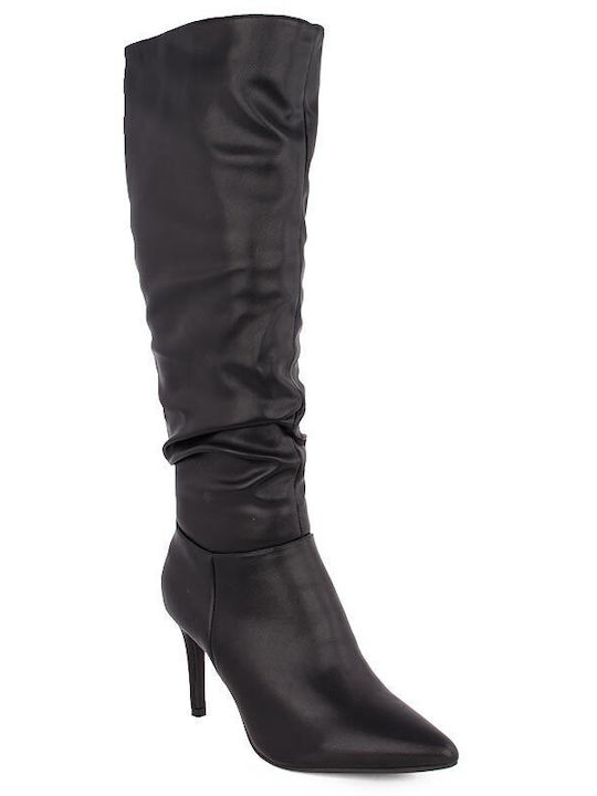 Seven Women's Boots with High Heel & Elastic Black