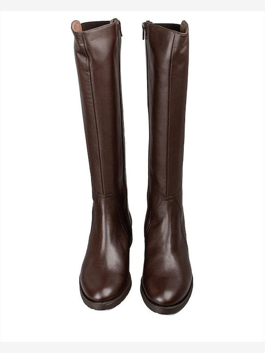 Leder Damenstiefel Braun