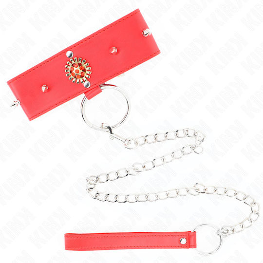 Kink Halsband in Rot Farbe