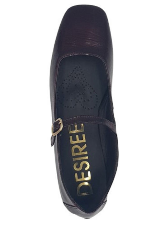 Anatomic Leather Ballerinas Burgundy