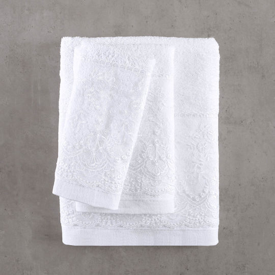Rythmos Badetuch-Set 3 Stück Dione Ecru Gewicht 500gr/m²
