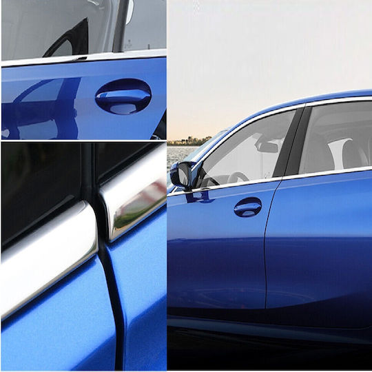 Benzi Autocolante Auto 3 x 3cm în Culoarea Argintiu 1buc