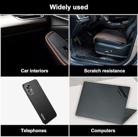 Full Car Wrap Film Thermoplastic Bubble Free Technology Black Matte Finish Size 3.0m x 1.52m
