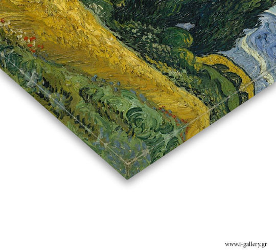 Canvas Painting Wheat Field Cypresses Van Gogh Triptych 100x70 Cm 3pcs 33x70cm