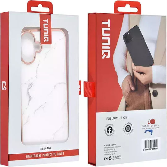 Tuniq iPhone 16 Plus Silicone Marble Case