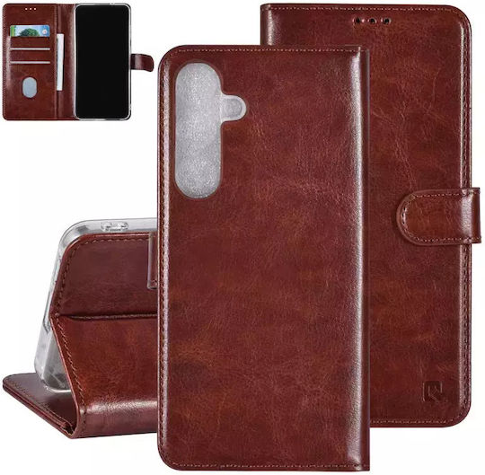 Tuniq Samsung Galaxy S24 Plus Θήκη Πορτοφόλι Stand Δερματίνη Brown