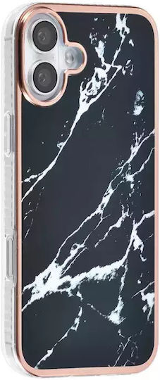 Tuniq iPhone 16 Plus Silicone Case Marble Black