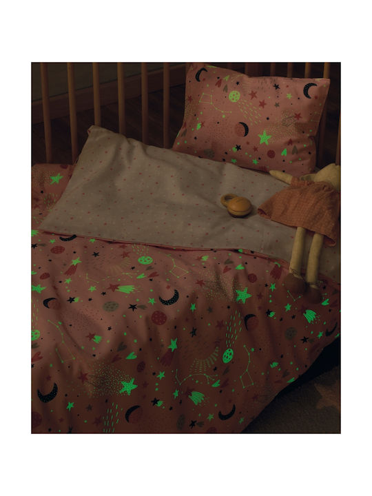 Kentia Σετ Βρεφικά Σεντόνια Λίκνου Βαμβακερά Laluna Pink 60x120εκ. 2τμχ