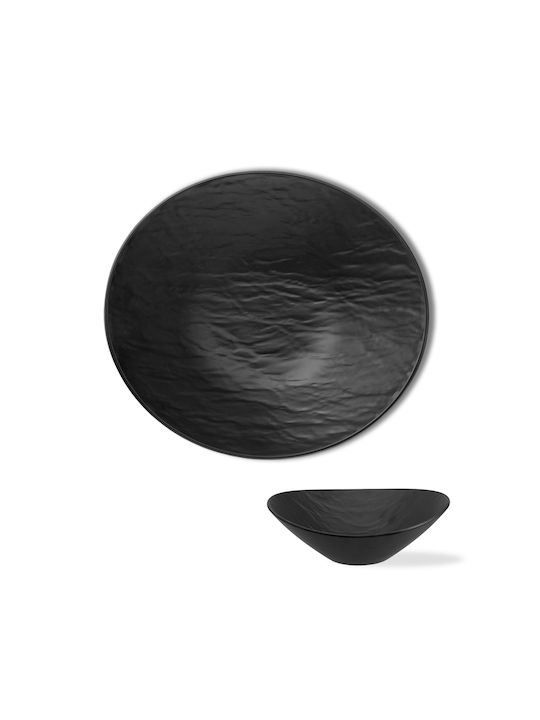 Viosarp Plate Soup Oval made of Melamine Black 19x17.3cm