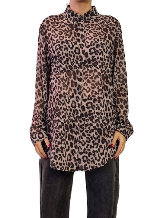 New Collection Women's Long Sleeve Shirt Brown