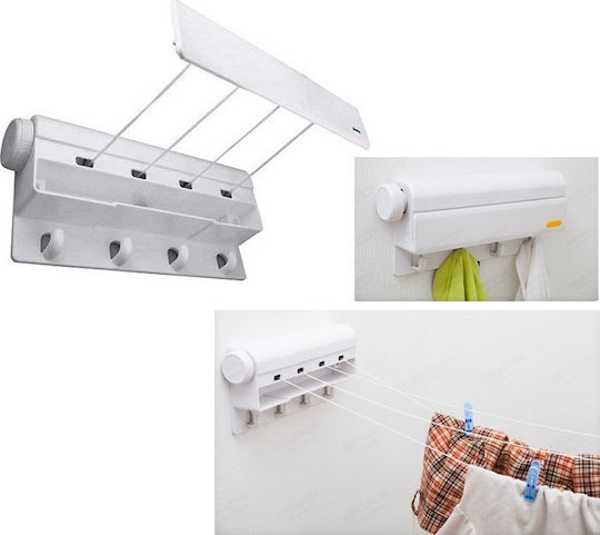 Plastic Folding Wall Mounted Balcony Railings with Hanging Length 3.75m