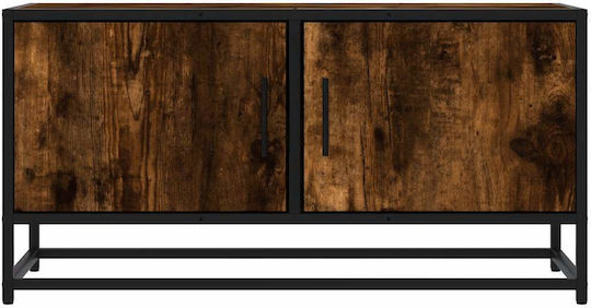 TV Stand from Metal & Wood Smoky Oak L80xW34.5xH40cm