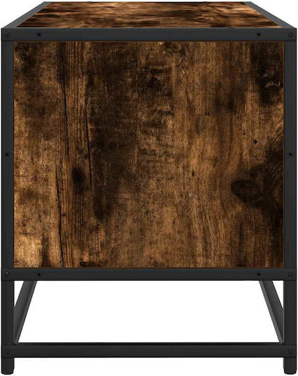 TV Stand from Metal & Wood Smoky Oak L80xW34.5xH40cm