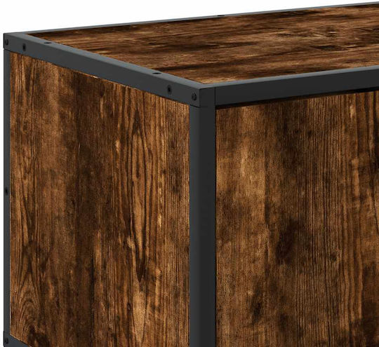 TV Stand from Metal & Wood Smoky Oak L80xW34.5xH40cm