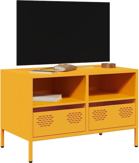Metal TV Stand Mustard Yellow M68xD39xH43.5cm