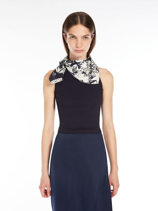 Weekend Maxmara Γυναικείο Μεταξωτό Φουλάρι Μπλε