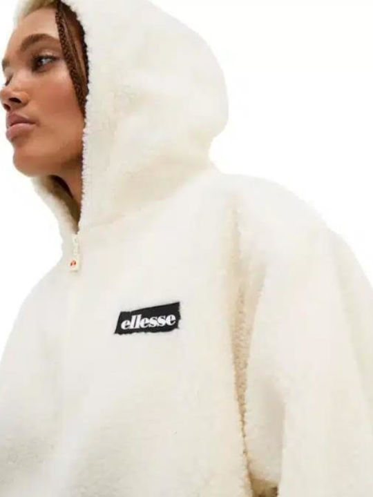 Ski Club Axamer Fleece Κοντό Γυναικείο Puffer Μπουφάν για Χειμώνα Μπεζ