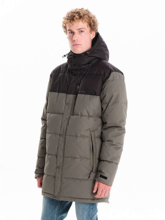 Emerson Winter Jacket Puffer Waterproof and Windproof Olive/Black