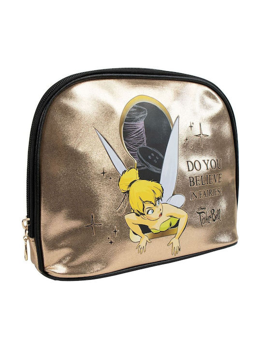 Disney Tinker Bell Travel Vanity Case Παιδική Τσάντα Χρυσή 18x18εκ.