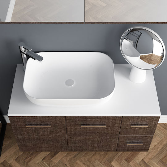 Orabella Surface 100 Πάγκος με Νιπτήρα & Καθρέπτη Μ100xΒ45xΥ50cm