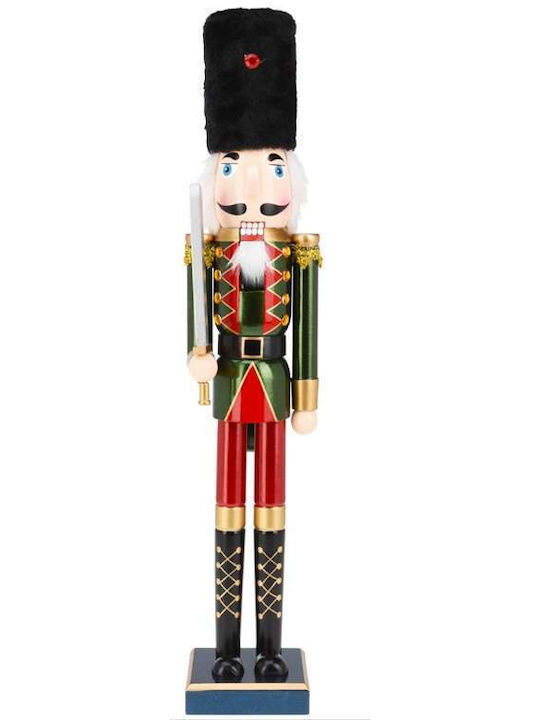 Inflatable Wooden Christmas Nutcracker 55cm Red