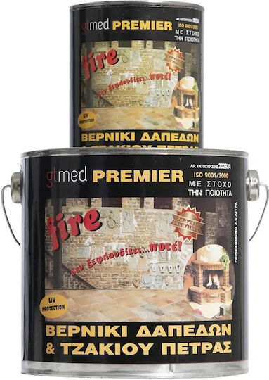 Gtmed Premier Fire Βερνίκι Δαπέδων Τζακιών Πέτρας 2,5lt Premierfire-2.5