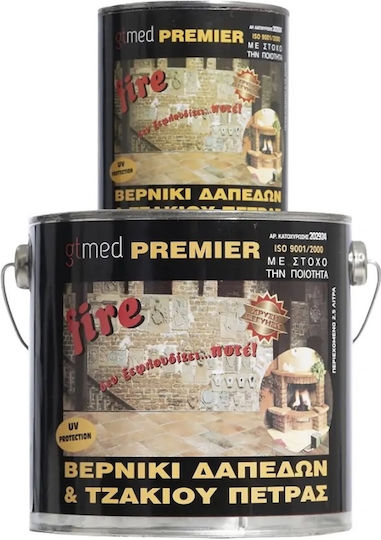 Gtmed Premier Fire Βερνίκι Δαπέδων Τζακιών Πέτρας 750 Ml Premierfire-750