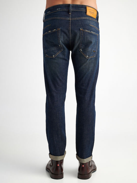 Simon Herren Jeanshose Elastisches Slim Fit Blau
