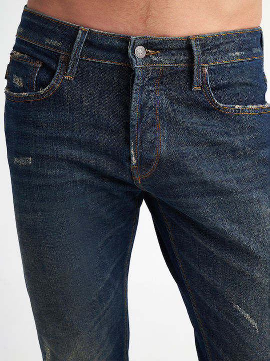 Simon Herren Jeanshose Elastisches Slim Fit Blau