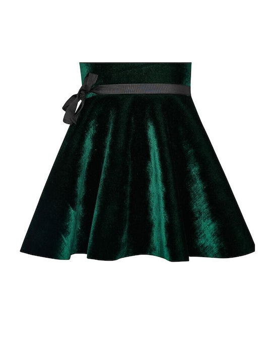 Two In A Castle Children's Dress Velvet Green