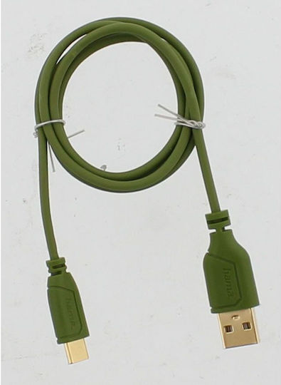 HAMA Cablu USB 2.0 USB-C Masculin - USB-A Verde 0.75m 00200637