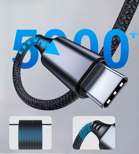 Choetech USB 2.0 Cable USB-C male - 3.5mm Μαύρο 1m